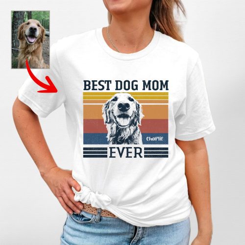 Best Dog Mom Custom Vintage Bella Canvas T-Shirt, Ideal Gift for Mother’s Day - Pawarts