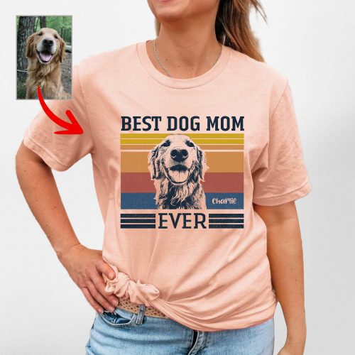 Best Dog Mom Custom Vintage Bella Canvas T-Shirt, Ideal Gift for Mother’s Day - Pawarts