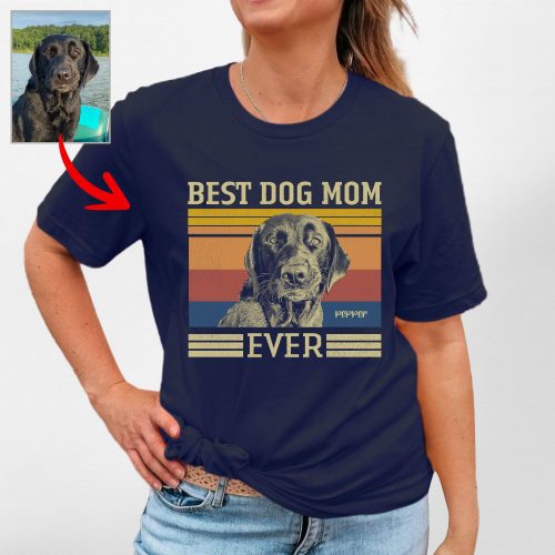 Best Dog Mom Custom Vintage Bella Canvas T-Shirt, Ideal Gift for Mother’s Day - Pawarts