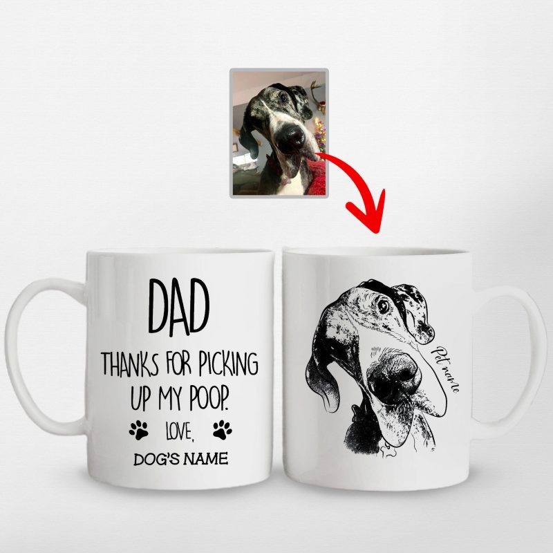 Pawarts - (Impressive Gift) Dad Thanks Custom Dog Mug For Humans - Pawarts