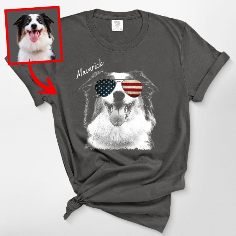 Pawarts | The Coolest Custom Dog Comfort Colors T-shirt [Great Gifts For Independence Day] - Pawarts