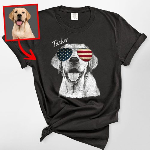 Pawarts | The Coolest Custom Dog Comfort Colors T-shirt [Great Gifts For Independence Day] - Pawarts