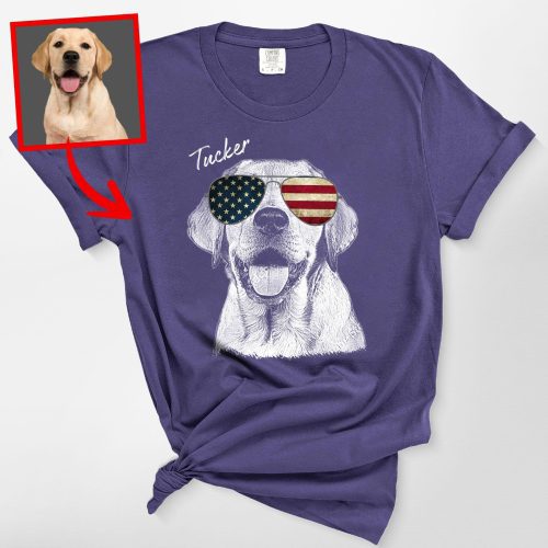 Pawarts | The Coolest Custom Dog Comfort Colors T-shirt [Great Gifts For Independence Day] - Pawarts