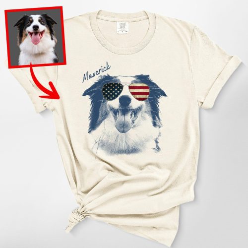 Pawarts | The Coolest Custom Dog Comfort Colors T-shirt [Great Gifts For Independence Day] - Pawarts