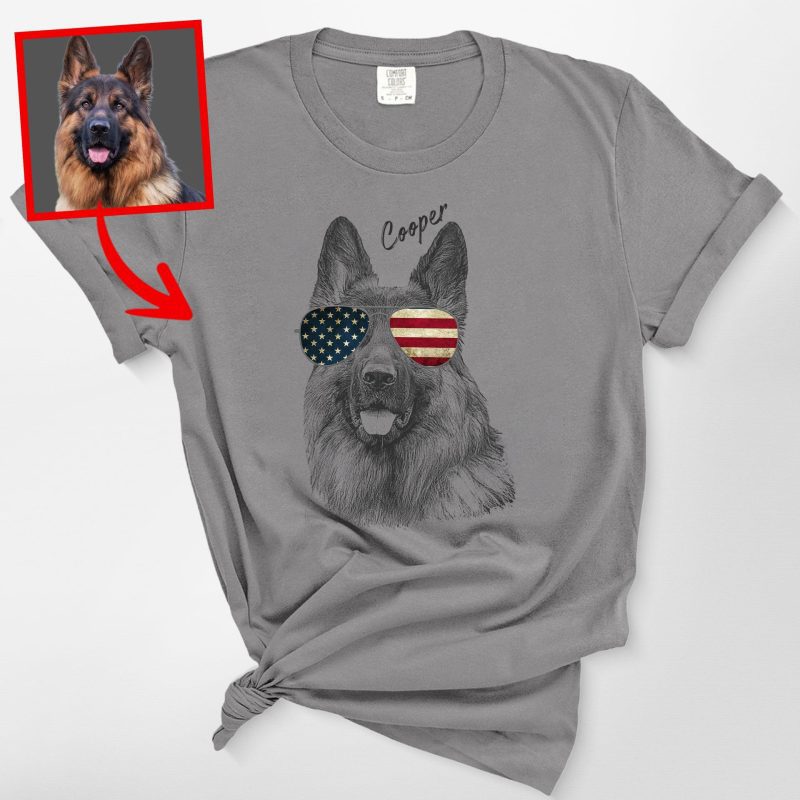 Pawarts | The Coolest Custom Dog Comfort Colors T-shirt [Great Gifts For Independence Day] - Pawarts