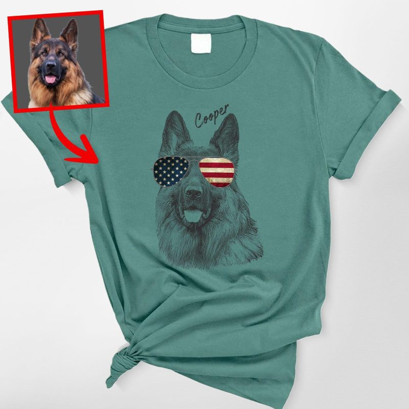 Pawarts | The Coolest Custom Dog Comfort Colors T-shirt [Great Gifts For Independence Day] - Pawarts