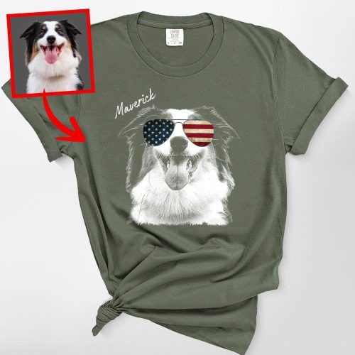 Pawarts | The Coolest Custom Dog Comfort Colors T-shirt [Great Gifts For Independence Day] - Pawarts