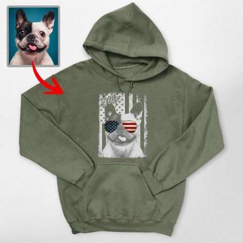 Pawarts - Excellent Custom Dog Hoodie For Patriotic Human - Pawarts