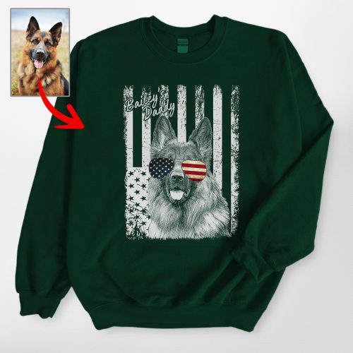 Pawarts - Excellent Custom Dog Sweatshirt For Patriotic Human - Pawarts