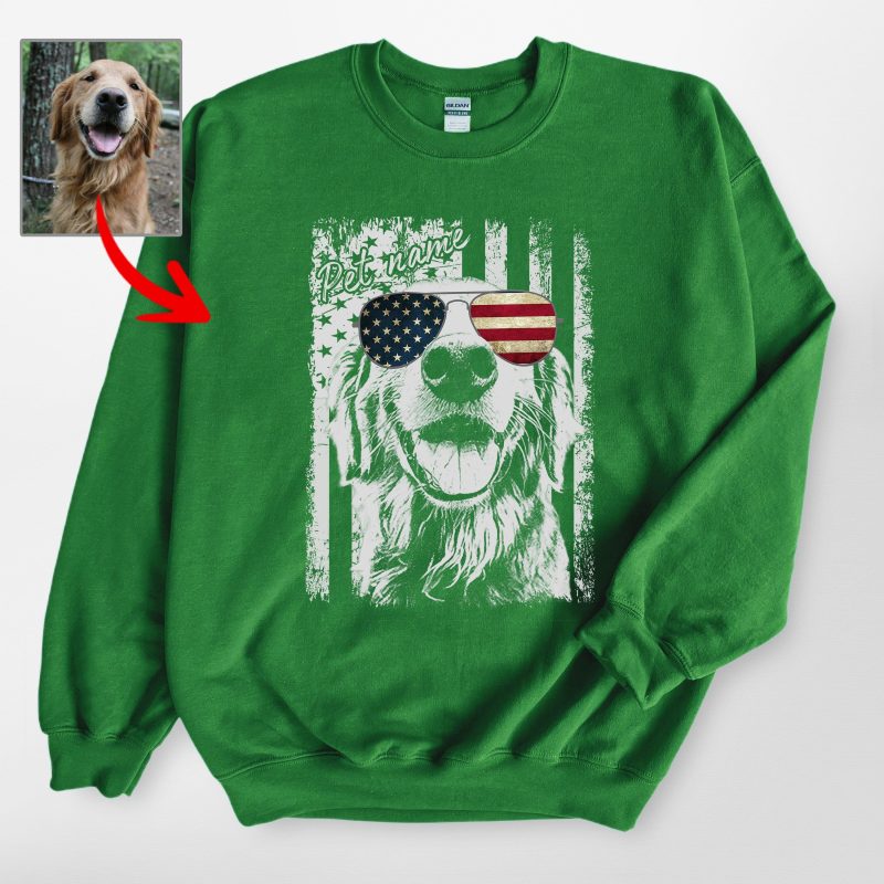 Pawarts - Excellent Custom Dog Sweatshirt For Patriotic Human - Pawarts