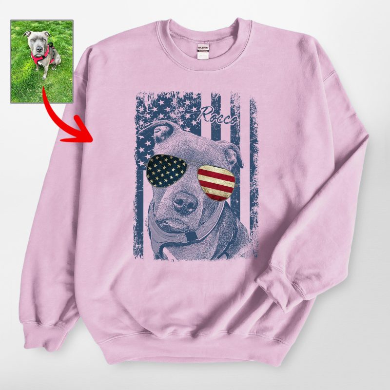 Pawarts - Excellent Custom Dog Sweatshirt For Patriotic Human - Pawarts