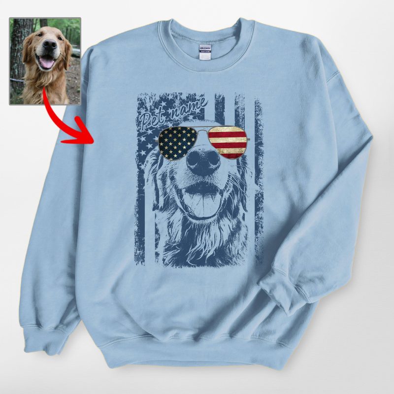 Pawarts - Excellent Custom Dog Sweatshirt For Patriotic Human - Pawarts