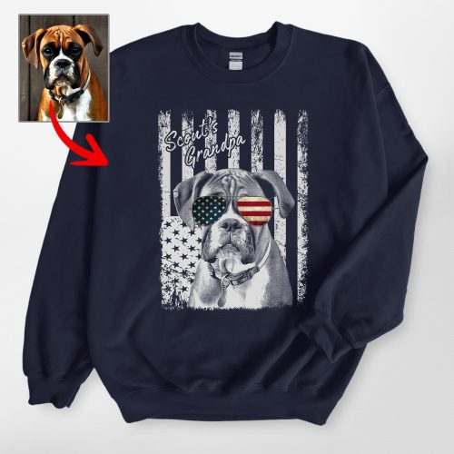 Pawarts - Excellent Custom Dog Sweatshirt For Patriotic Human - Pawarts