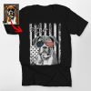 Custom Dog Independence Day Shirt - Dog Portrait with American Flag - Pawarts