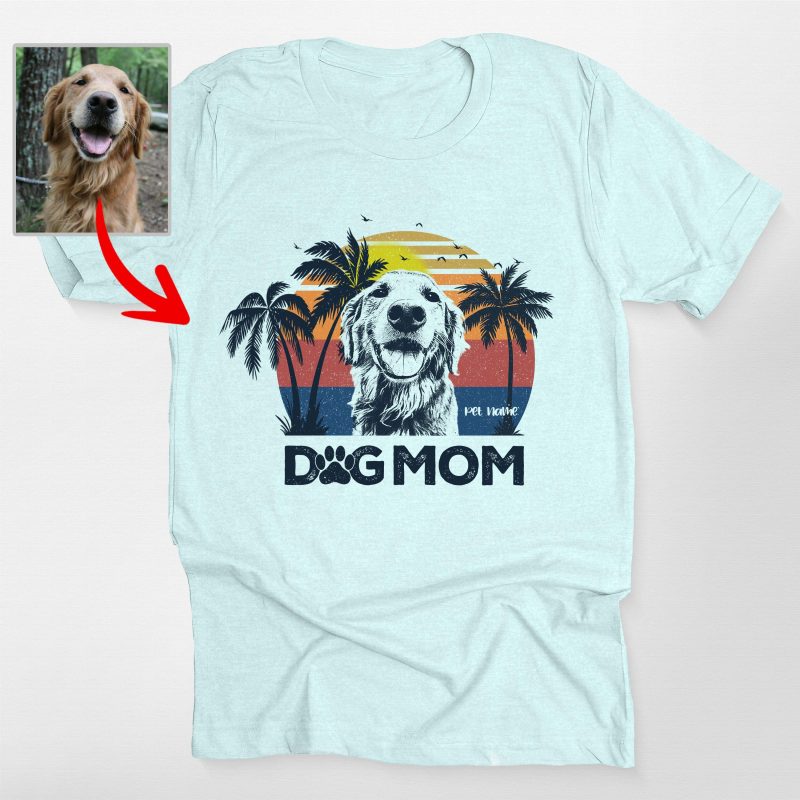 Pawarts | Fantastic Summer Vibes Customized Dog Portrait T-shirt - Pawarts