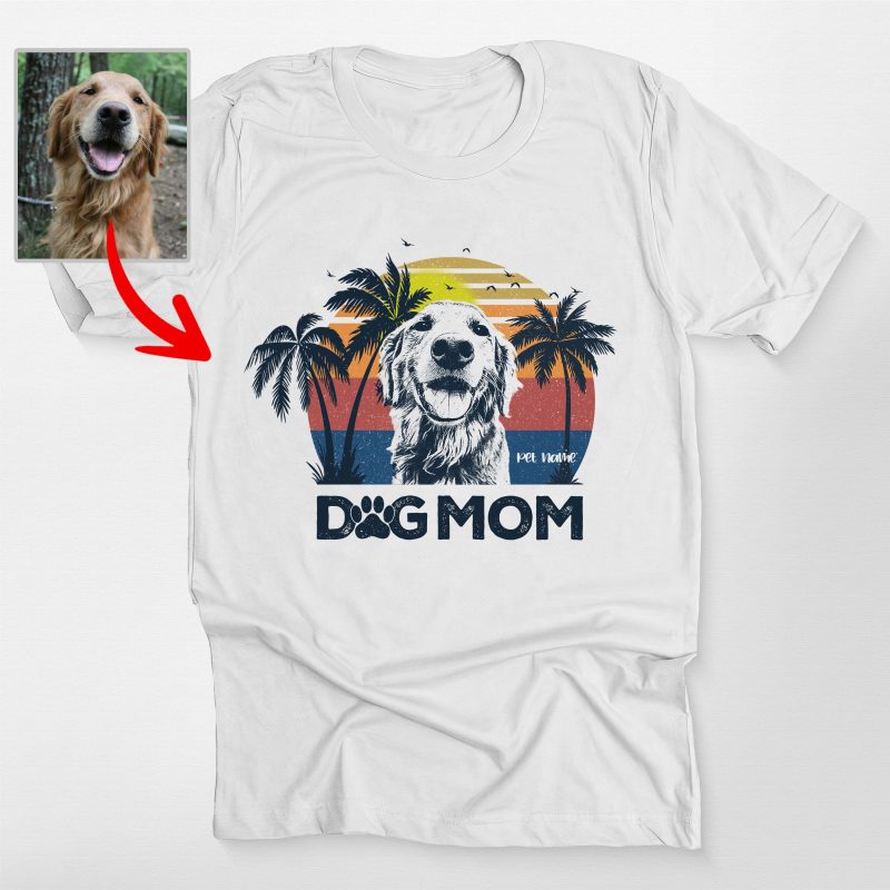 Pawarts | Fantastic Summer Vibes Customized Dog Portrait T-shirt - Pawarts