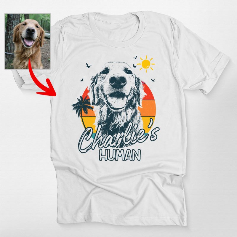 Pawarts | Summer Vibes Customized Dog Portrait Unisex T-shirt - Pawarts