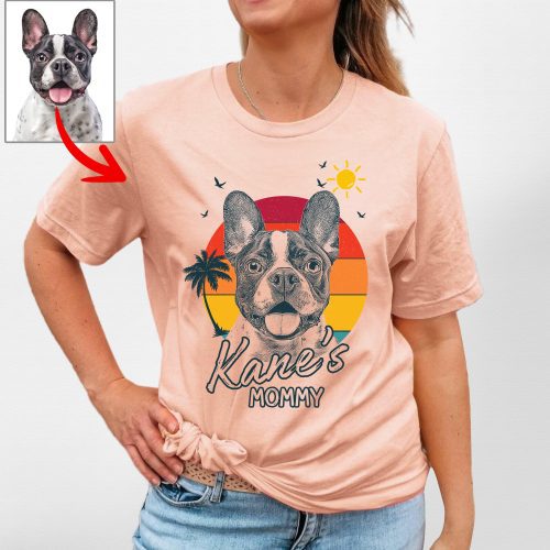 Pawarts - The Coolest Summer Vibes Custom Dog T-Shirt [For Dog Mom] - Pawarts