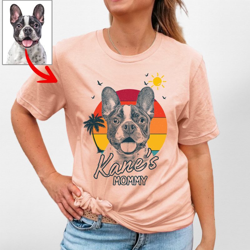 Pawarts - The Coolest Summer Vibes Custom Dog T-Shirt [For Dog Mom] - Pawarts