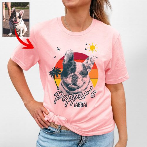 Pawarts - The Coolest Summer Vibes Custom Dog T-Shirt [For Dog Mom] - Pawarts