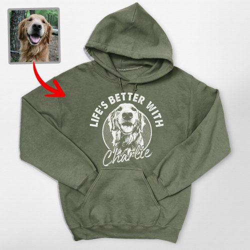 Life is Better with Your Dog Custom Gildan Hoodie for Dog Lovers - Pawarts