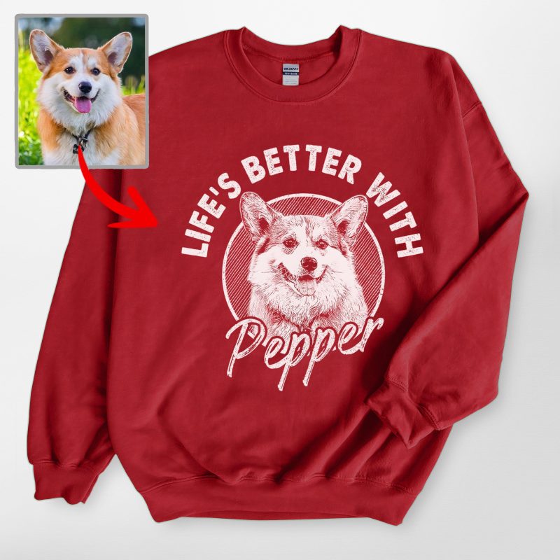 Life Is Better With A Dog Custom Gildan Sweatshirt for Dog Lovers - Pawarts