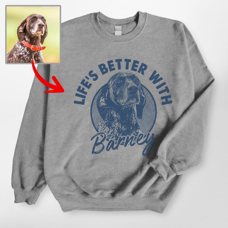 Life Is Better With A Dog Custom Gildan Sweatshirt for Dog Lovers - Pawarts