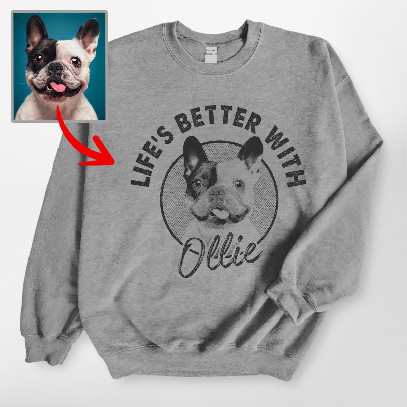 Life Is Better With A Dog Custom Gildan Sweatshirt for Dog Lovers - Pawarts