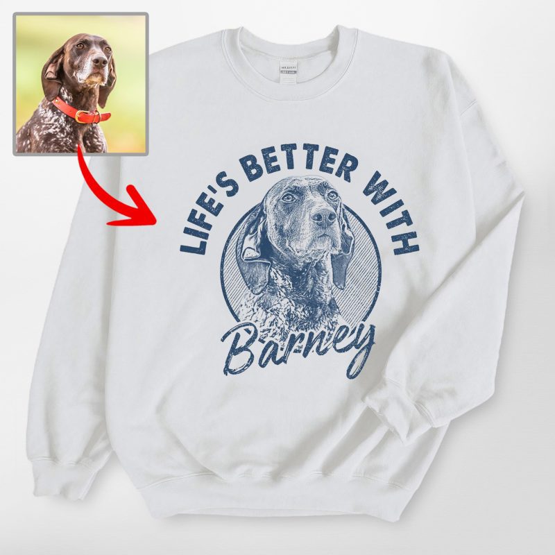 Life Is Better With A Dog Custom Gildan Sweatshirt for Dog Lovers - Pawarts