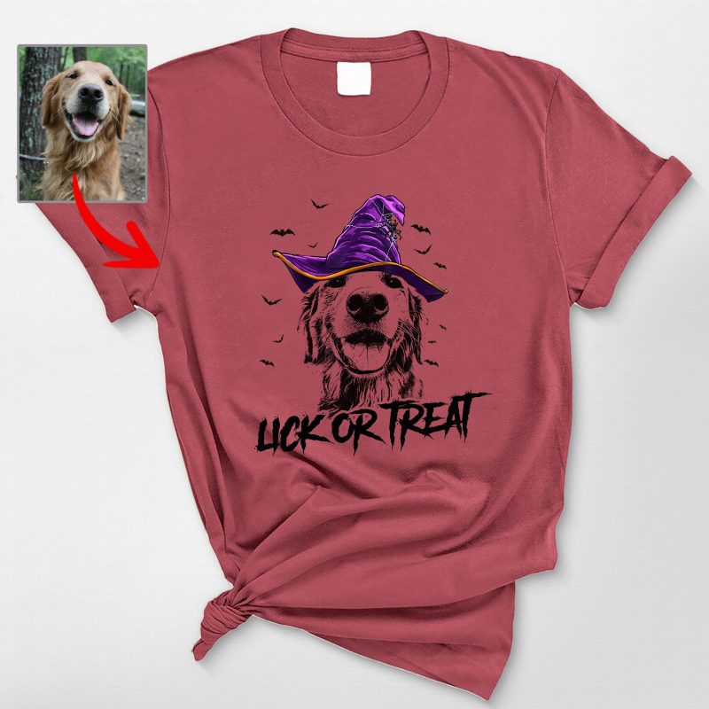 Pawarts | Fall-O-Ween Customized Dog Portrait Comfort Colors T-Shirt - Pawarts