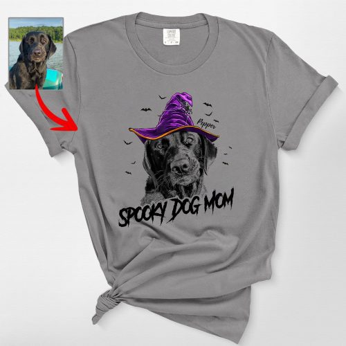 Pawarts | Fall-O-Ween Customized Dog Portrait Comfort Colors T-Shirt - Pawarts