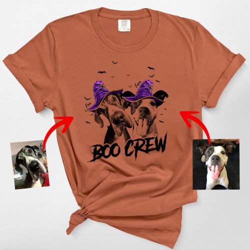 Pawarts | Fall-O-Ween Customized Dog Portrait Comfort Colors T-Shirt - Pawarts