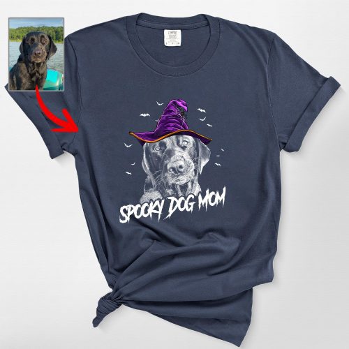 Pawarts | Fall-O-Ween Customized Dog Portrait Comfort Colors T-Shirt - Pawarts