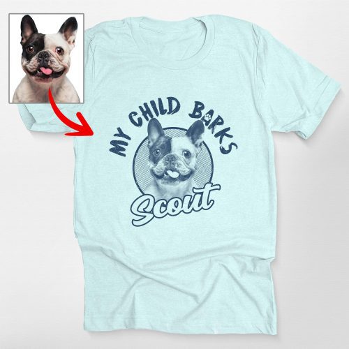 Life is Good with a Dog Bella Canvas Shirt - Custom Dog Portrait Tee - Pawarts