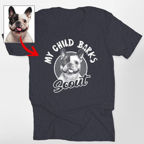 Life is Good with a Dog Bella Canvas Shirt - Custom Dog Portrait Tee - Pawarts