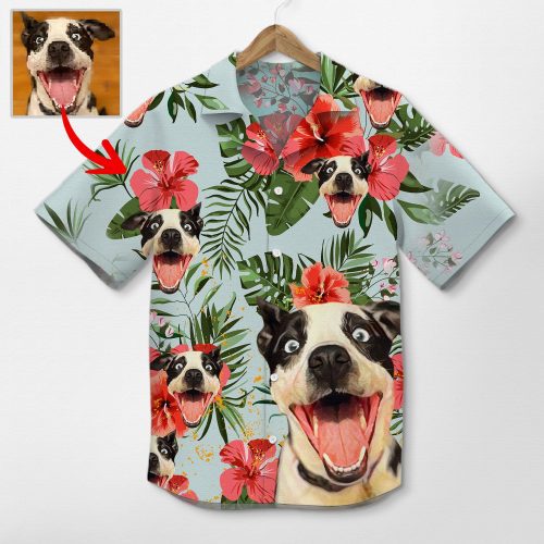 Pawarts | Customized Dog Portrait Hawaiian Shirt For Dog Lovers - Pawarts