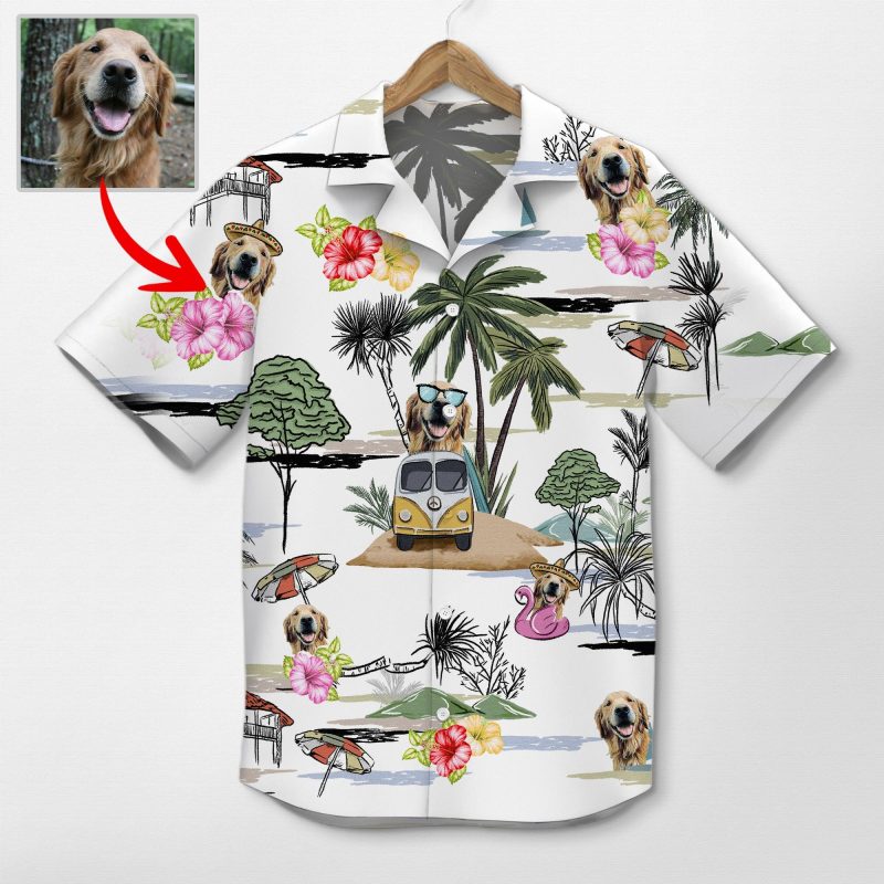 Pawarts | Customized Dog Portrait Hawaiian Shirt For Dog Lovers - Pawarts