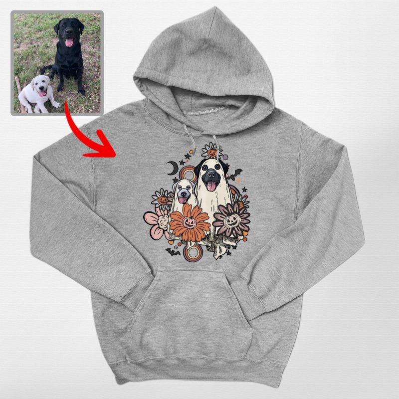 Customized Flora Vintage Dog Ghost Hoodie - Pawarts