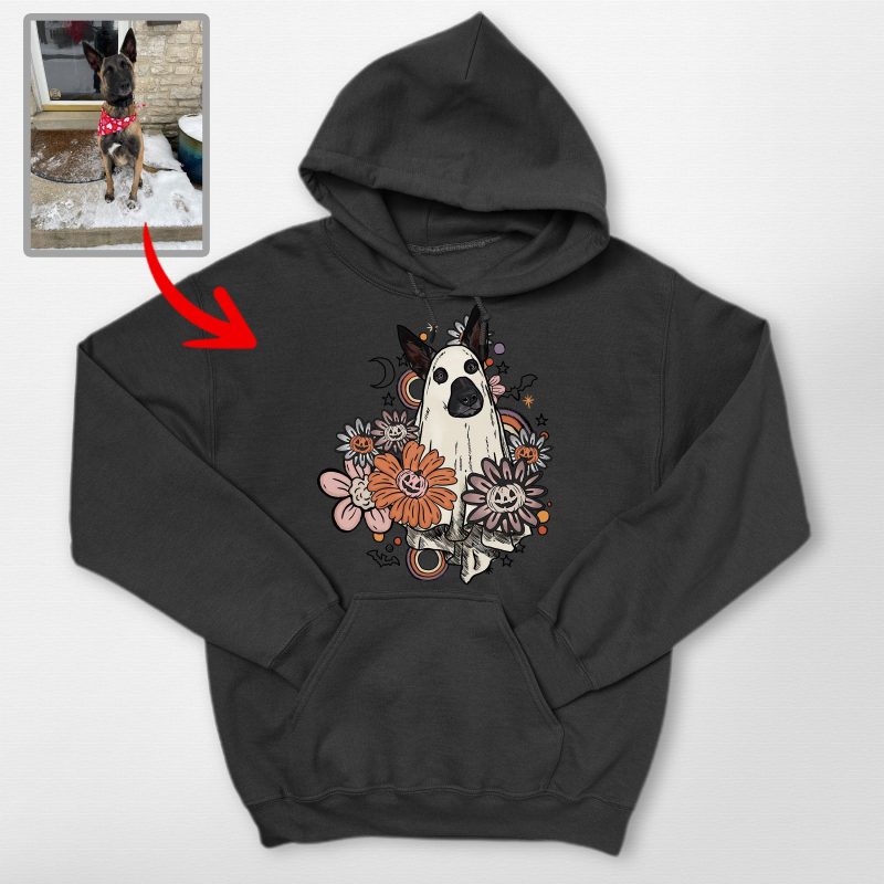 Customized Flora Vintage Dog Ghost Hoodie - Pawarts