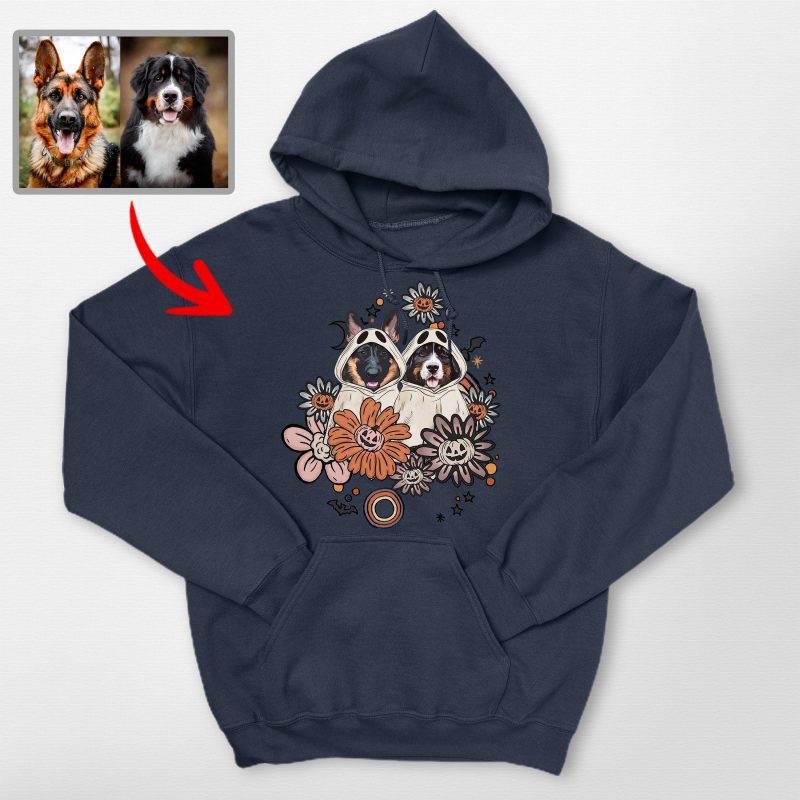 Customized Flora Vintage Dog Ghost Hoodie - Pawarts