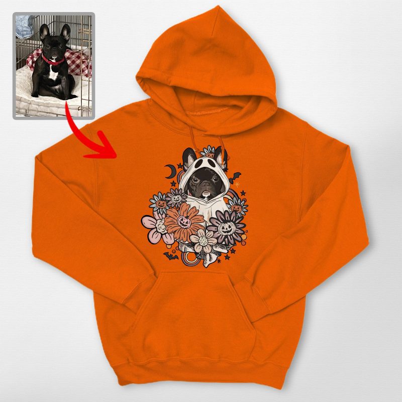 Customized Flora Vintage Dog Ghost Hoodie - Pawarts