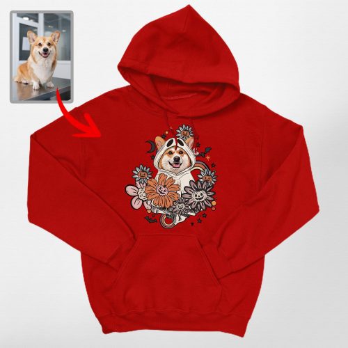 Customized Flora Vintage Dog Ghost Hoodie - Pawarts