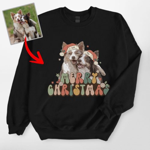 Custom Merry Christmas Gildan Sweatshirt - Pawarts