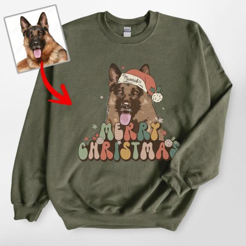 Custom Merry Christmas Gildan Sweatshirt - Pawarts