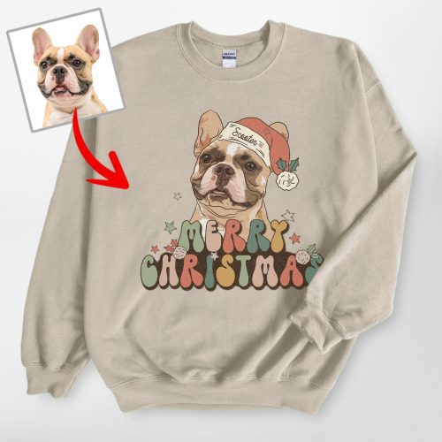 Custom Merry Christmas Gildan Sweatshirt - Pawarts