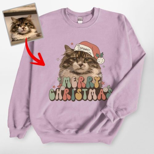 Custom Merry Christmas Gildan Sweatshirt - Pawarts