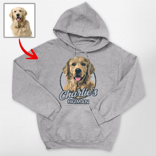 Custom Dog Painting Hoodie - Vintage Sketch Design with Dog’s photo - Pawarts