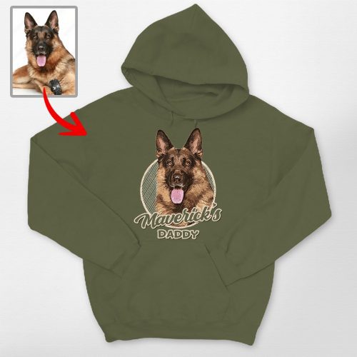 Custom Dog Painting Hoodie - Vintage Sketch Design with Dog’s photo - Pawarts