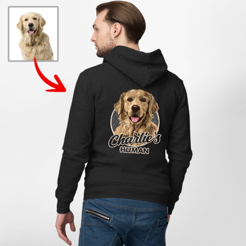 Custom Dog Painting Zip Up Hoodie - Thoughtful Gift for Dog Dads - Pawarts