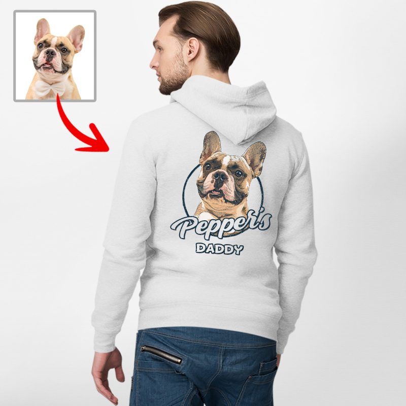 Custom Dog Painting Zip Up Hoodie - Thoughtful Gift for Dog Dads - Pawarts